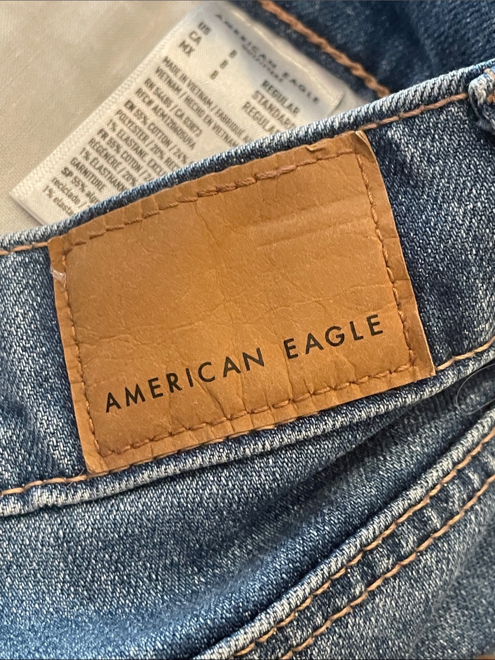American Eagle Outfitters Light Blue Straight-Leg Jeans D37 - Picture 5 of 14